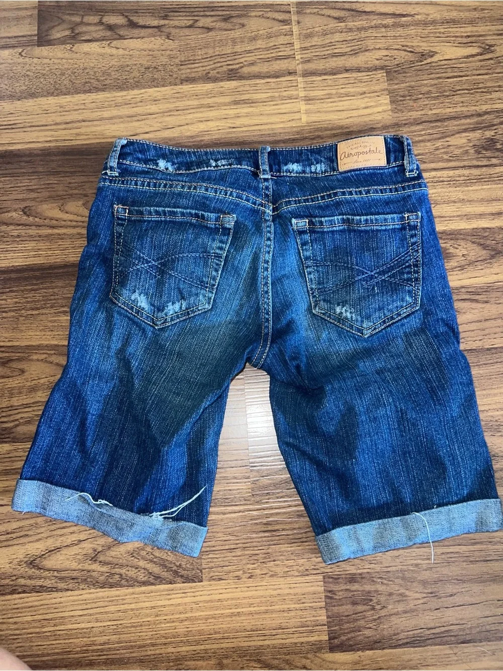 Aeropostale Bermuda Denim Shorts Women’s Size 0 Blue Jean Long Shorts